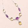 Amethyst necklace silver Ag 925 74948