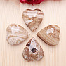 Aragonite brown massage felt heart 4.5 cm