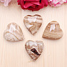 Aragonite brown massage felt heart 4.5 cm