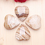 Aragonite brown massage felt heart 5.5 cm