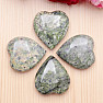 Serpentine green massage felt heart 4.5 cm