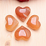 Calcite honey heart massager 4 cm