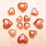 Calcite honey heart massager 4 cm