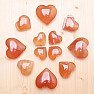 Calcite honey heart massager 5 cm