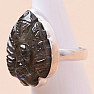 Labradorite Rainbow Carved Ring Silver Ag 925 R78