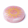 Sun rose quartz coaster - decoration