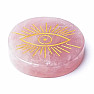 Rose quartz coaster All-seeing eye - decoration