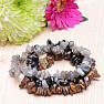 Set of three bracelets - labradorite, obsidian snowflake and tiger eye