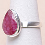 Indian ruby - modified ring silver Ag 925 80196