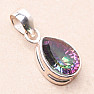 Topaz mystic pendant silver Ag 925 80493