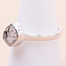 Herkimer diamond ring silver Ag 925 LOT81