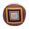 Brown-yellow meditation cushion