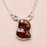 Agate Mexican Fire Necklace Silver Ag 925 84799