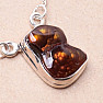 Agate Mexican Fire Necklace Silver Ag 925 84799