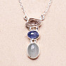 Aquamarine necklace silver Ag 925 84924