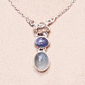 Aquamarine necklace silver Ag 925 84938