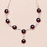 Garnet necklace silver Ag 925 85267