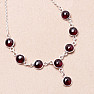 Garnet necklace silver Ag 925 85267