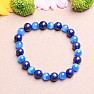 Lapis lazuli with blue ulexite beaded bracelet