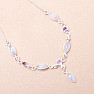 Moonstone rainbow necklace silver Ag 925 87208