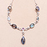 Labradorite necklace silver Ag 925 87262