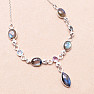 Labradorite necklace silver Ag 925 87262