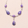 Turquoise Purple Necklace Silver Ag 925 88181