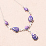 Turquoise Purple Necklace Silver Ag 925 88181