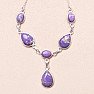 Turquoise Purple Necklace Silver Ag 925 88185