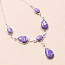 Turquoise Purple Necklace Silver Ag 925 88185