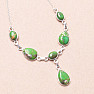 Turquoise green necklace silver Ag 925 88197