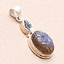 Labradorite cut pendant silver Ag 925 88280