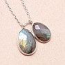 Labradorite necklace silver Ag 925 89623