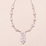 Moonstone rainbow necklace silver Ag 925 89998