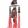 Carillon with a money frog for wealth, luck and abundance red metal