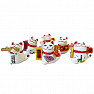 Maneki neko set of 6 cats for luck