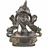 Feng Shui statuette of the goddess Green Tara brass 9.5 cm