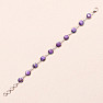 Turquoise purple bracelet silver Ag 925 92082