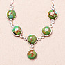 Turquoise green necklace silver Ag 925 92126