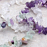 Set of three bracelets - crystal, amethyst, fluorite