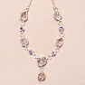 Herkimer diamond necklace silver Ag 925 92724