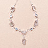 Herkimer diamond necklace silver Ag 925 92739