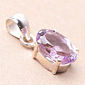 Amethyst Rose de France pendant silver Ag 925 93027