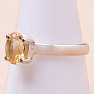 Citrine cut ring silver Ag 925 93103