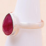 Indian ruby - modified ring silver Ag 925 R936