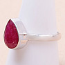 Indian ruby - modified ring silver Ag 925 R951