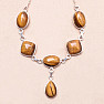 Tiger eye necklace silver Ag 925 96226