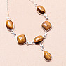 Tiger eye necklace silver Ag 925 96226