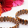 Tiger's eye polished extra oval plate bracelet