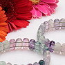 Fluorite multicolor polished plate bracelet with extra ovals